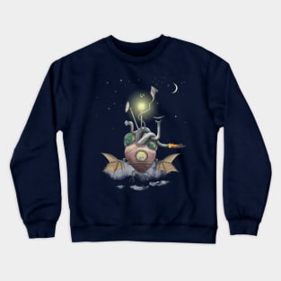 Steampunk Love Ship Crewneck Sweatshirt